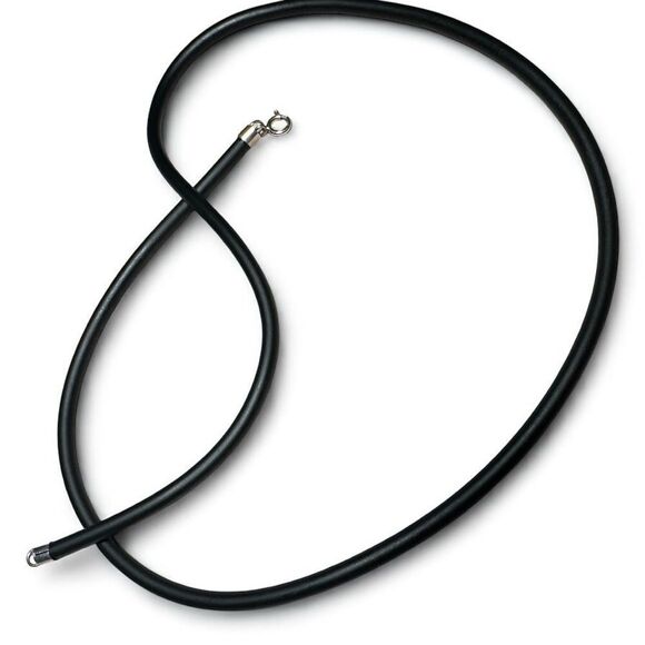 22” Black Cord Necklace - Unisex | 925 Silver Clasp | Minimalist | Great… - Picture 5 of 17